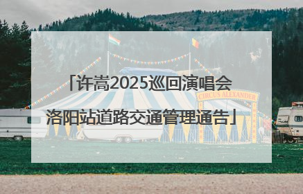 许嵩2025巡回演唱会洛阳站道路交通管理通告