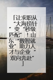 让求职从“大海捞针”变“秒级匹配”！山东“数智就业”助力人才与企业“双向奔赴”