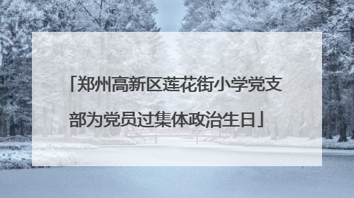 郑州高新区莲花街小学党支部为党员过集体政治生日