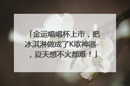 金运唱唱杯上市，把冰淇淋做成了K歌神器，夏天想不火都难！