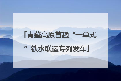 青藏高原首趟“一单式”铁水联运专列发车