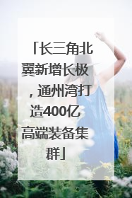 长三角北翼新增长极，通州湾打造400亿高端装备集群