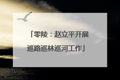 零陵：赵立平开展巡路巡林巡河工作