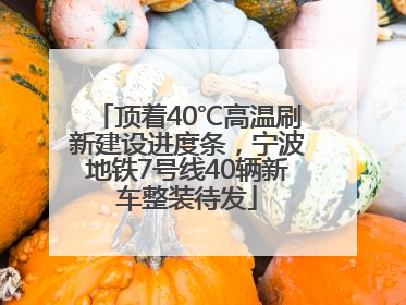 顶着40℃高温刷新建设进度条，宁波地铁7号线40辆新车整装待发