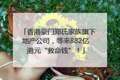香港豪门郑氏家族旗下地产公司，等来882亿港元“救命钱”！
