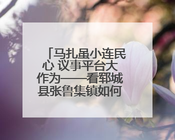马扎虽小连民心 议事平台大作为——看郓城县张鲁集镇如何让群众成为乡村治理主角
