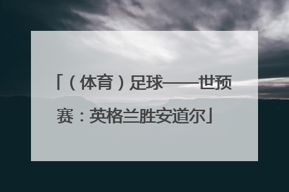 （体育）足球——世预赛：英格兰胜安道尔