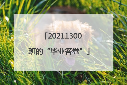 20211300班的“毕业答卷”