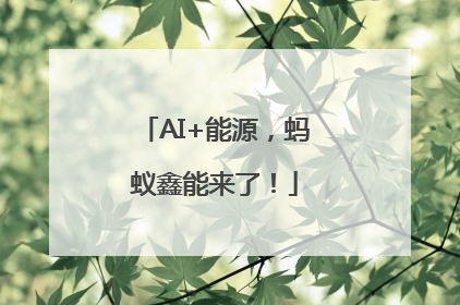 AI+能源，蚂蚁鑫能来了！